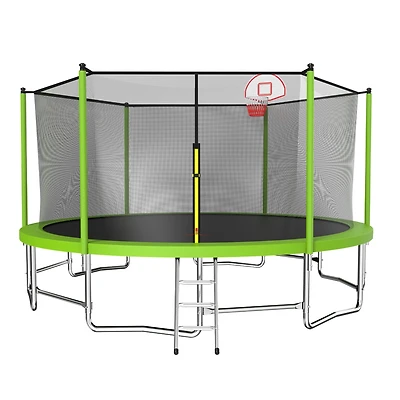 Streamdale Furniture 16ft Trampoline with Bar, Hoop & Enclosure