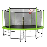 Streamdale Furniture 16ft Trampoline with Bar, Hoop & Enclosure