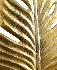 Nearly Natural 15.5in. Golden Leaf Sculpture Decorative Accent