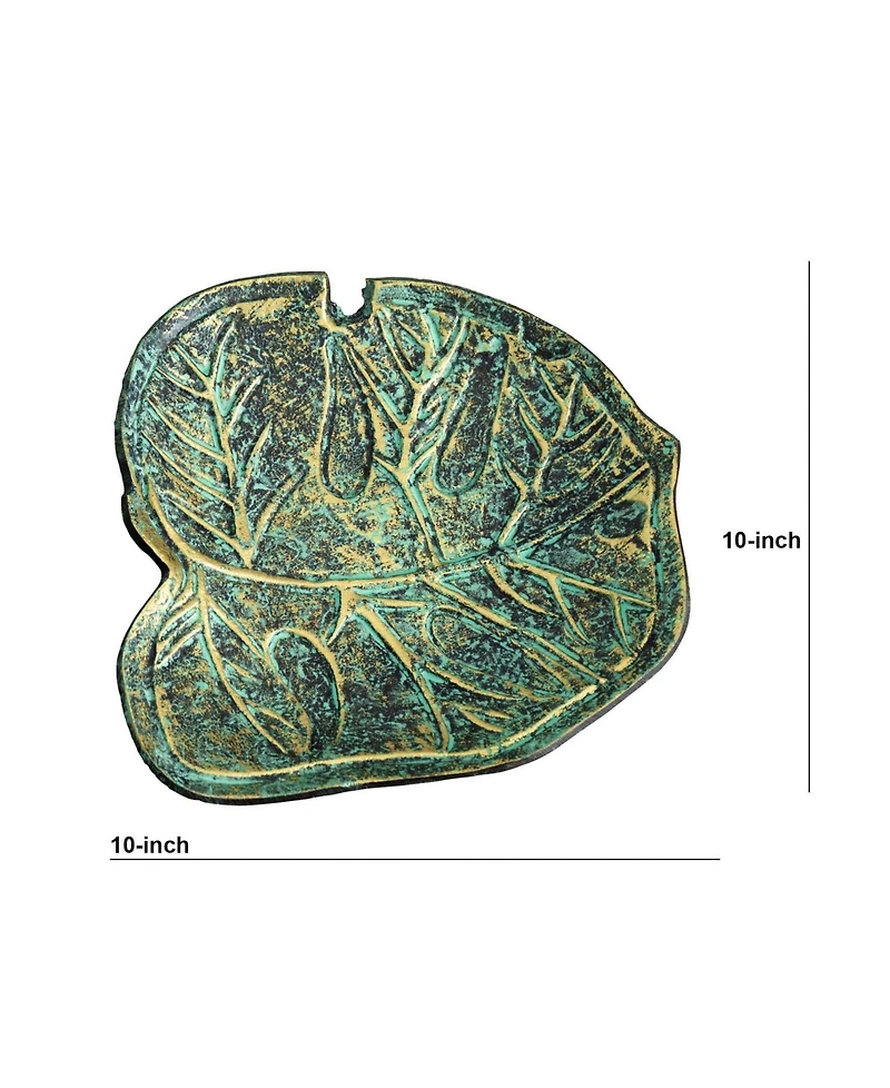 Nearly Natural 10in. Leaf Shaped Decorative Accent Tray