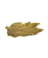Nearly Natural 10in. Gold Tree of Life Leaf Decorative Accent Tray