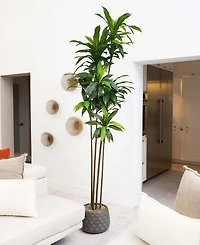 Nearly Natural 8ft. Artificial Dracaena Tree with Real Touch Leaves