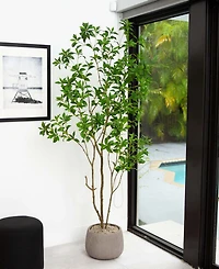 Nearly Natural 7ft. Artificial Minimalist Japanese Pieris Tree with Real Touch Leaves