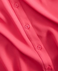 On 34th Women's Button-Front Crepe Shirt