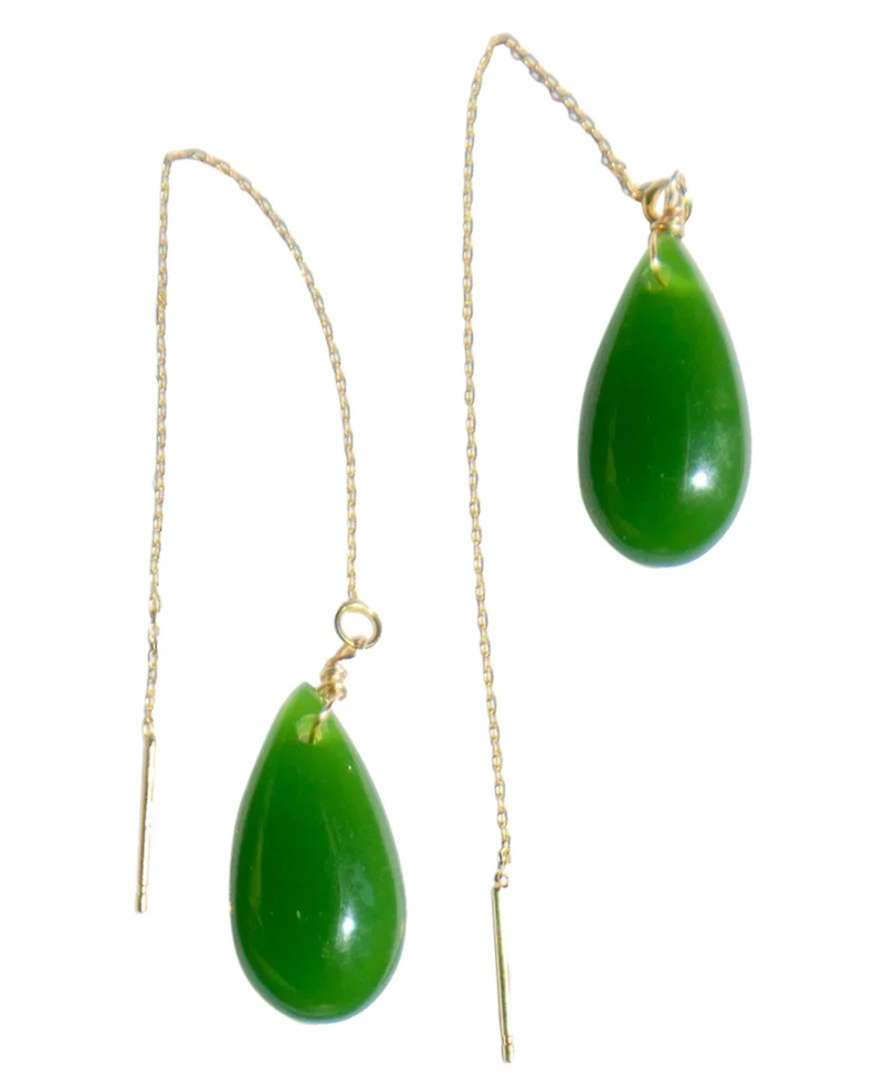seree Waterdrop — Lab jade drop earrings
