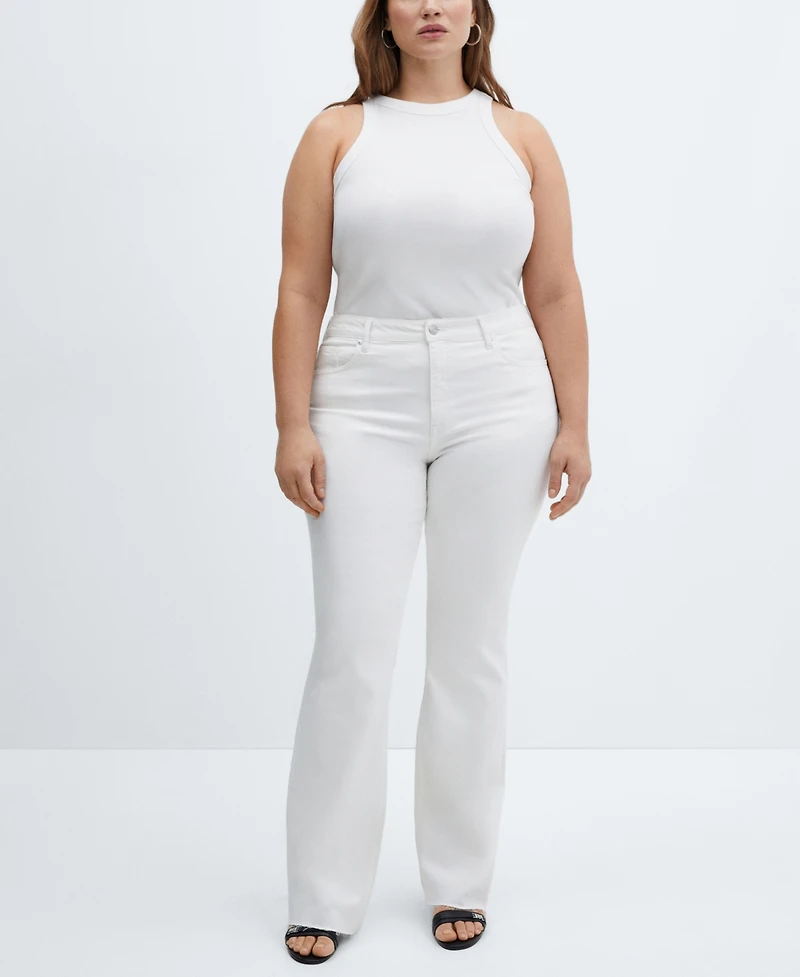 Mango Women's Medium-Rise Flared Jeans