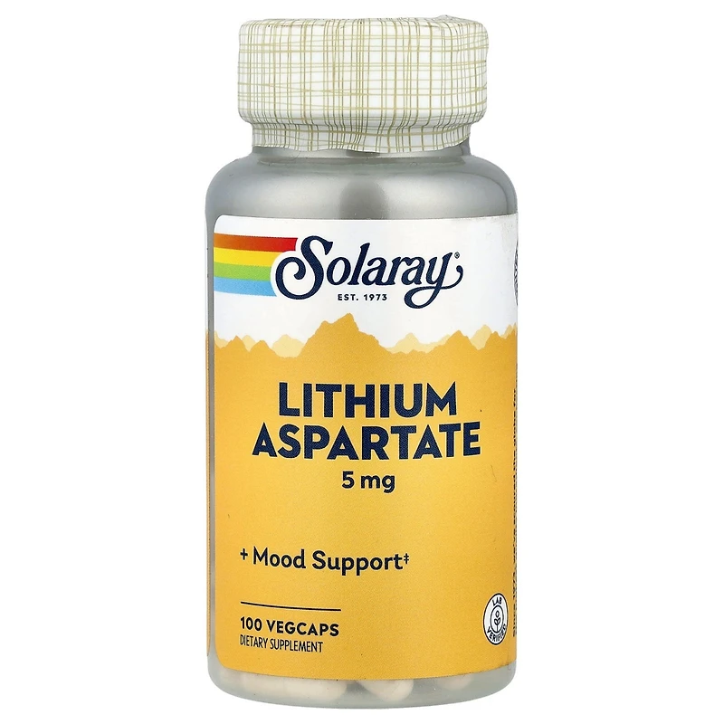 Solaray Lithium Aspartate 5 mg - 100 VegCaps