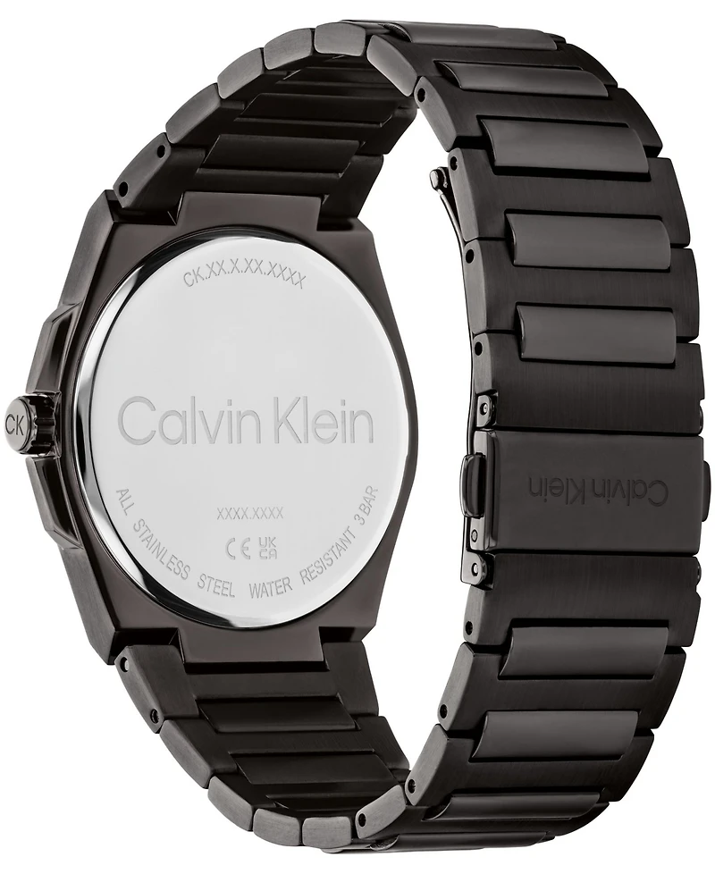 Calvin Klein Men's Meta-Minimal Black Stainless Steel Watch 41mm