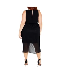 City Chic Plus Tie V-neck Dress