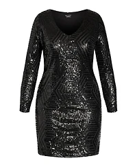 City Chic Plus Bright Lights Dress