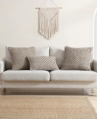 Boho Living Jada Jute Decorative Pillows 2 Piece Set, 20" x