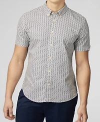Ben Sherman Men's Geo Wave Print Short Sleeve Shirt