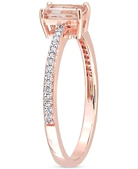 Morganite (5/8 ct. t.w.) & Diamond (1/0ct. Statement Ring 10k Rose Gold