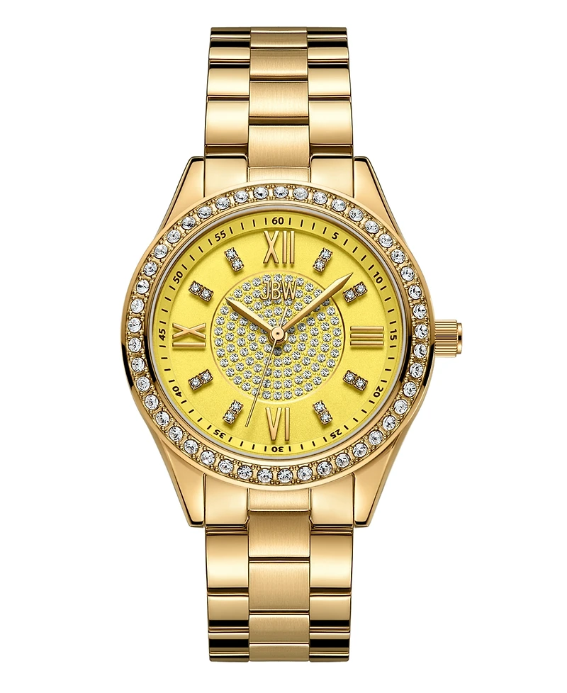 Jbw Women's Mondrian 34 Quartz 18k Gold Stainless Steel Watch, 34mm