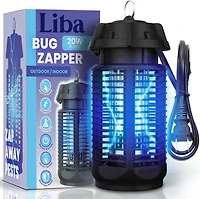 LiBa Electric Bug Zapper, Waterproof Outdoor & Indoor Insect Killer with Switch: 4000V Powerful Grid