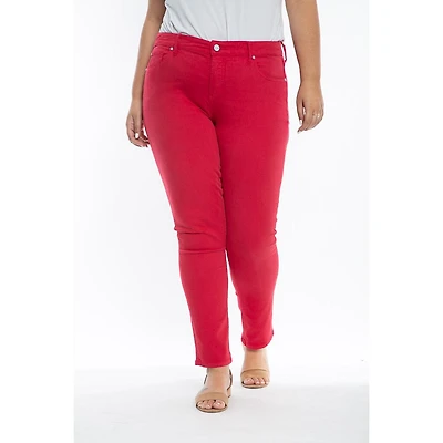Slink Jeans Plus Color Mid Rise Slim pants