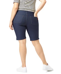Hue Women's Cuffed Essential Pull-On Denim Shorts
