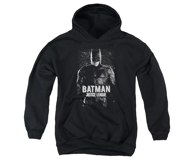 Justice League Movie Youth Batman Pull Over Hoodie / Hooded Sweatshirt