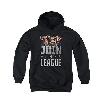 Justice League Movie Youth Join The Pull Over Hoodie / Hooded Sweatshirt