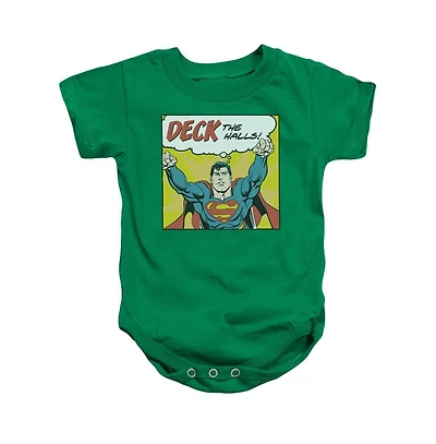 Superman Baby Girls Dc Comics Baby-Girls Deck The Halls Snapsuit