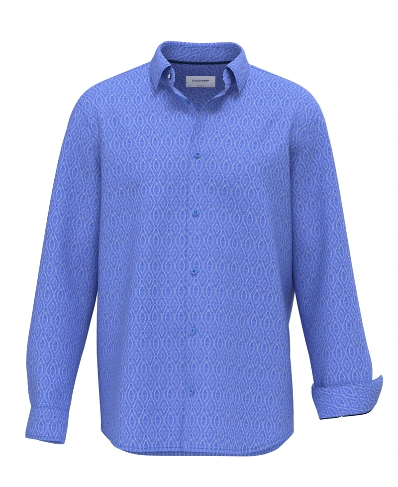 Duchamp London Men's Woven Diamond Dress Shirt