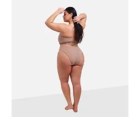Rebdolls Women's Knotted Bandeau Swim Top - Taupe