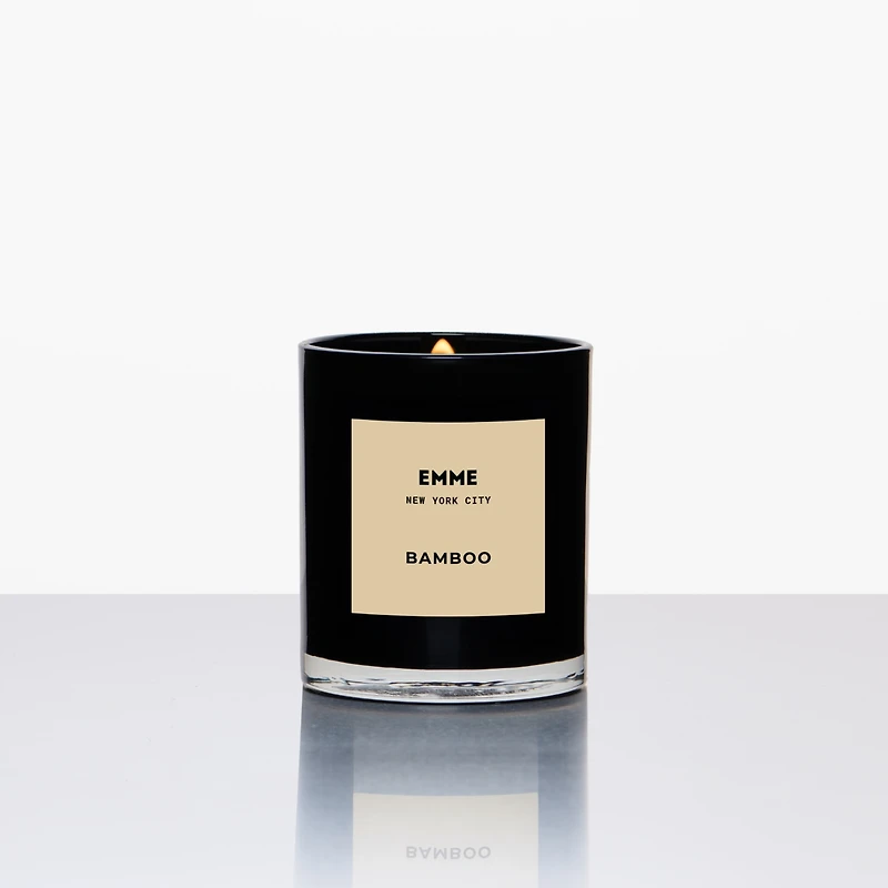 Emme nyc Natural Soy Bamboo Scented Candle Jar, 10 oz