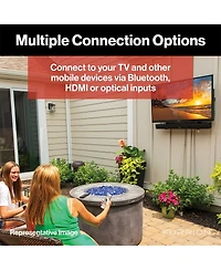 Furrion Aurora 70W 2.1 Outdoor Soundbar with Built-In Subwoofer, Bluetooth, Hdmi-arc, & Optical Inputs