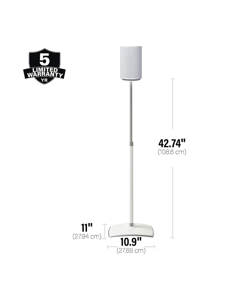 Sanus Height-Adjustable Speaker Stands for Sonos Era 100 - Pair