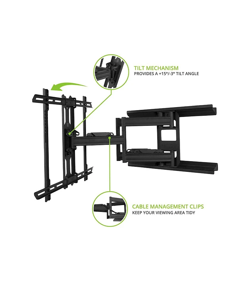 Kanto PDX650 Articulating Full Motion Tv Mount for 37" - 75"