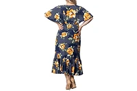 Kiyonna Plus Madrid Ruffled Dress