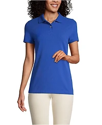 Lands' End Women's Short Sleeve Basic Mesh Polo Shirt