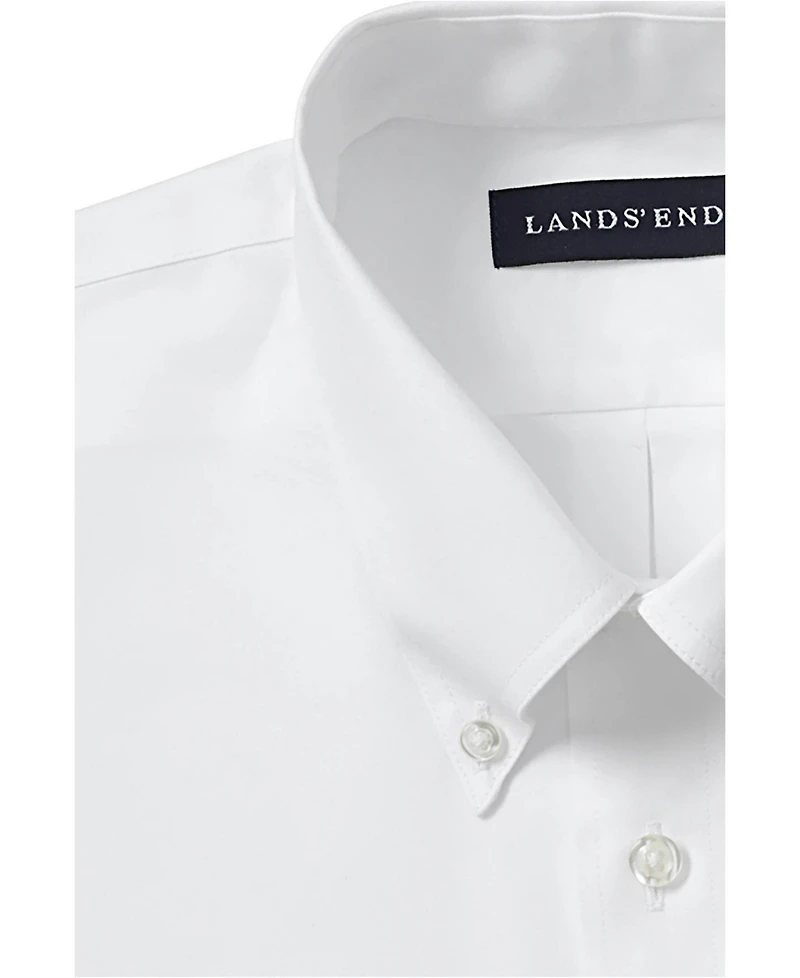 Lands' End Men's Long Sleeve No Iron Pinpoint Dress Shirt