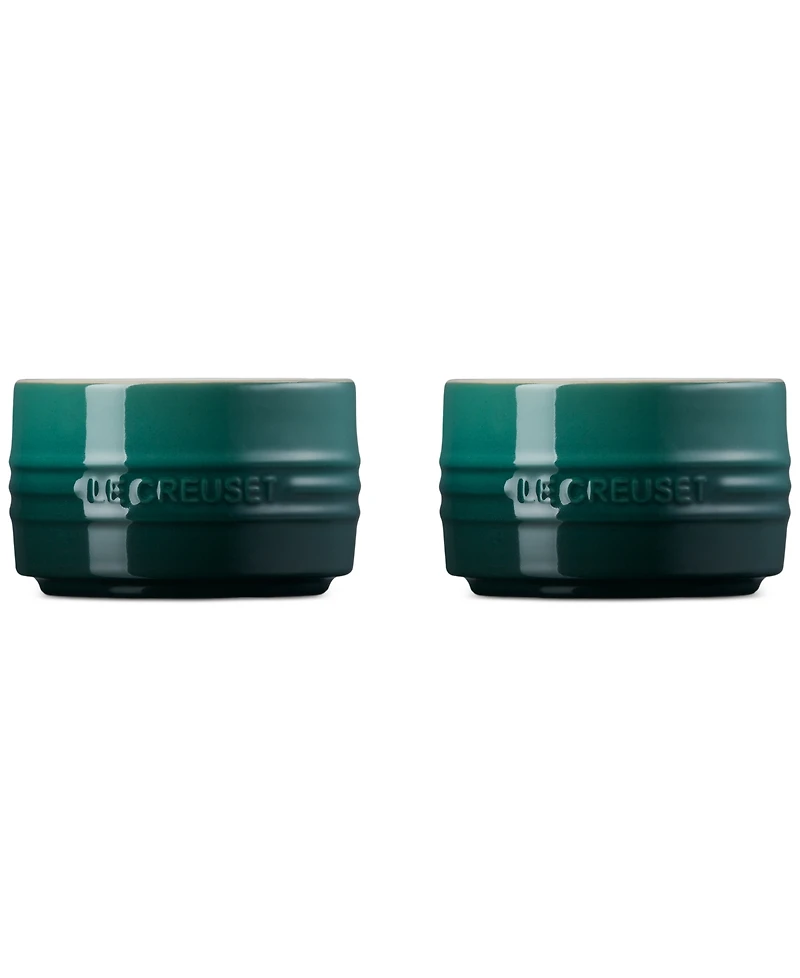 Le Creuset Stoneware Round Ramekin Straight Wall Set