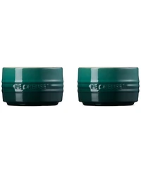 Le Creuset Stoneware Round Ramekin Straight Wall Set