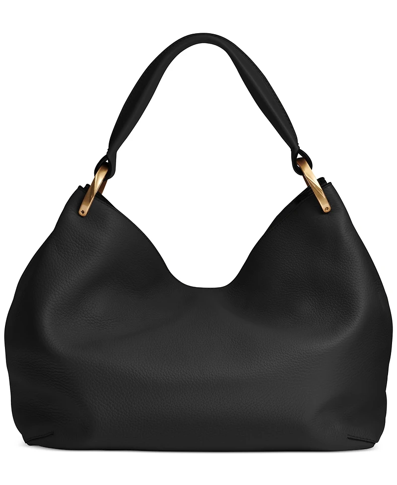 Donna Karan New York Glenwood Leather Shoulder with Tassel Detail