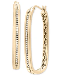 Audrey by Aurate Diamond Rectangular Hoop Earrings (1/4 ct. t.w.) in Gold Vermeil, Created for Macy's