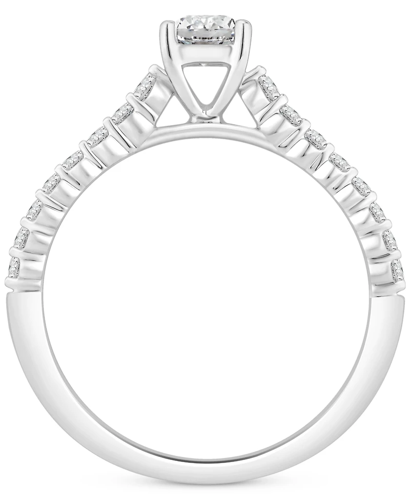 Diamond Princess-Cut Engagement Ring (3/4 ct. t.w.) in 14k White Gold