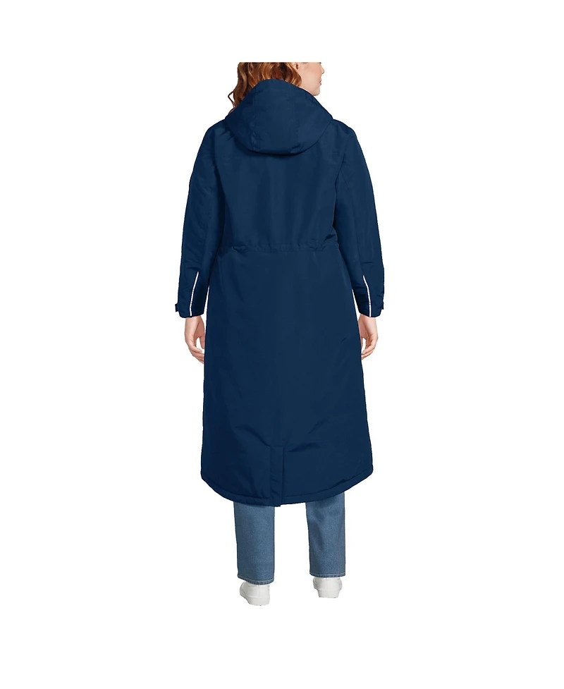 Lands' End Plus Squall Waterproof Insulated Winter Stadium Maxi Coat