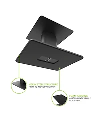 Kanto SP6HD 6" Universal Desktop Speaker Stands with Rotating Top Plates and Cable Management - Pair