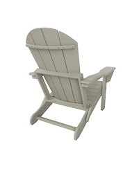 All-Weather Contoured Outdoor Poly Folding Adirondack Chair