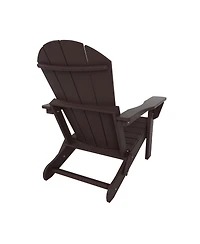 All-Weather Contoured Outdoor Poly Folding Adirondack Chair