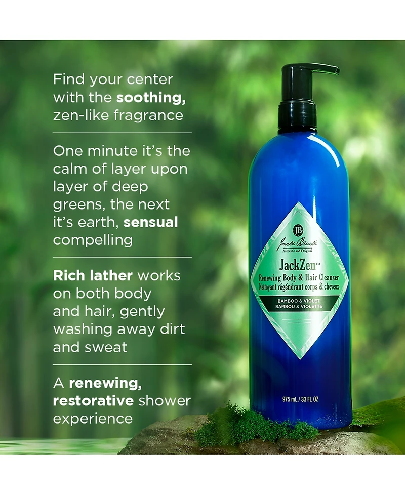 Jack Black JackZen Renewing Body & Hair Cleanser, 33 oz.