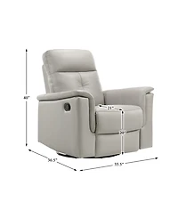 Homelegance Emillia 36" Leather Swivel Glider Reclining Chair