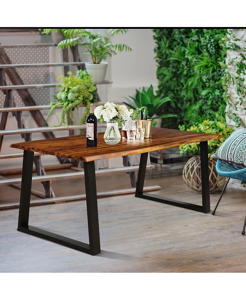 Slickblue Rectangular Acacia Wood Dining Table
