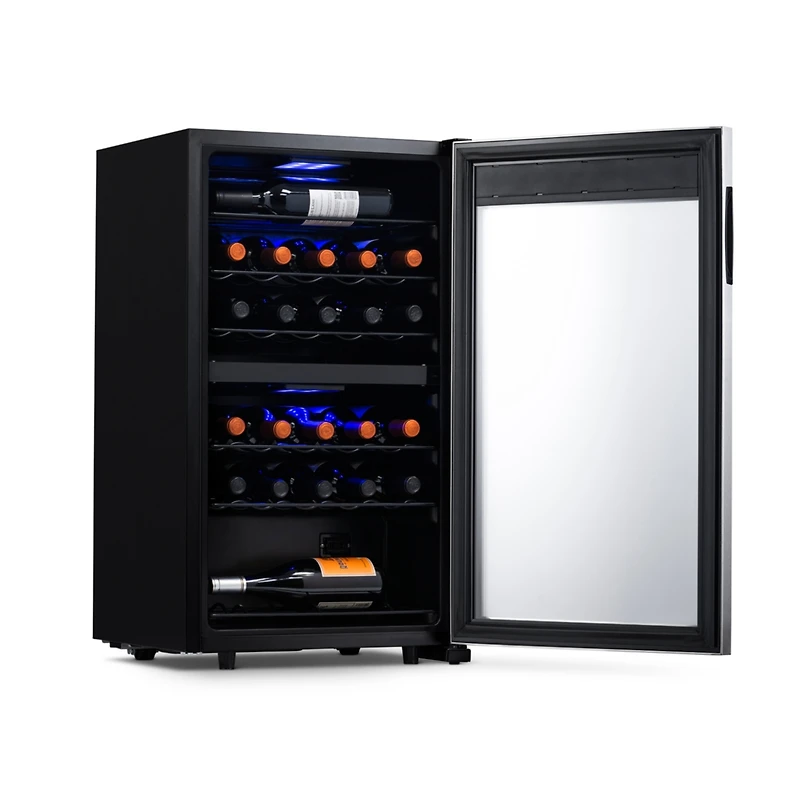 Newair Freestanding Bottle Dual Zone Compressor Wine Fridge in Stainless Steel