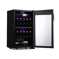 Newair Freestanding Bottle Dual Zone Compressor Wine Fridge in Stainless Steel