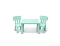 Slickblue 3 Pieces Toddler Multi Activity Play Dining Study Kids Table and Chair Set