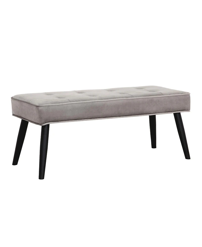 WestinTrends Velvet Tufted Bedroom Bench for Living Room & Entryway