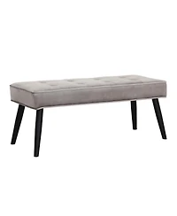 WestinTrends Velvet Tufted Bedroom Bench for Living Room & Entryway